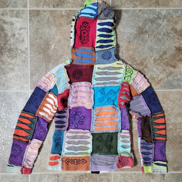 All That Jazz Razor Cut BOHO Hoodie Jacket Youth Size M - Picture 7 of 7